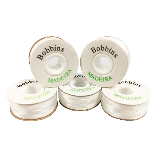 [PWB308WS] Pre-Wound Bobbins - Royal PWB Sided L White 144x120M